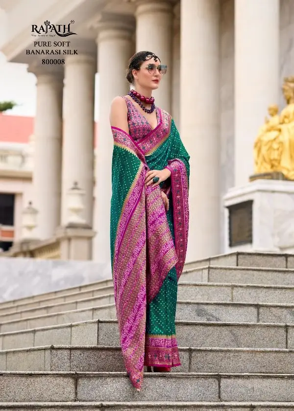 Pure Soft Banarasi Silk Saree. Crafted from premium-quality silk, Bollywood Saree